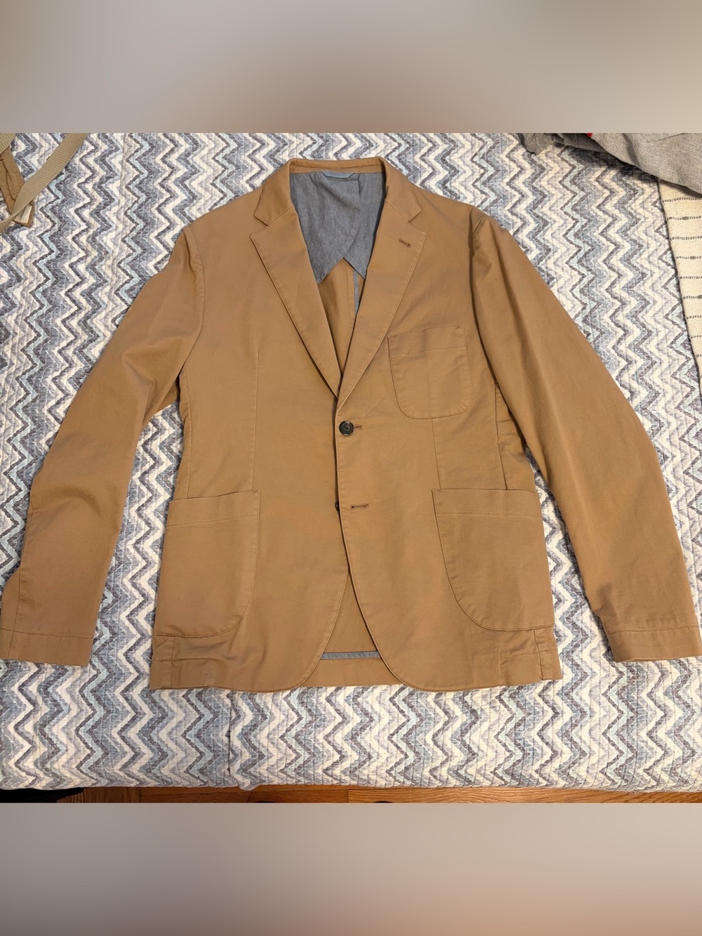 Taylor Stitch Tan Cotton Blazer